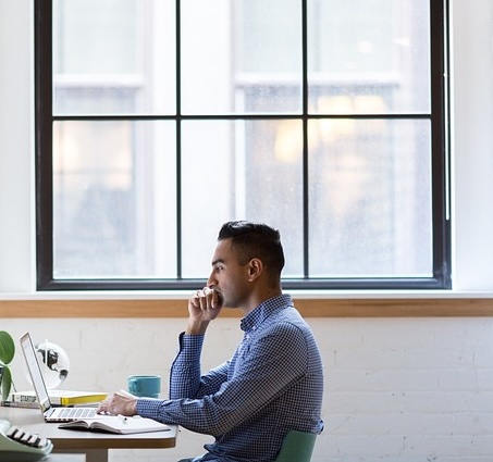 An image of a consultant deeply thinking of career.